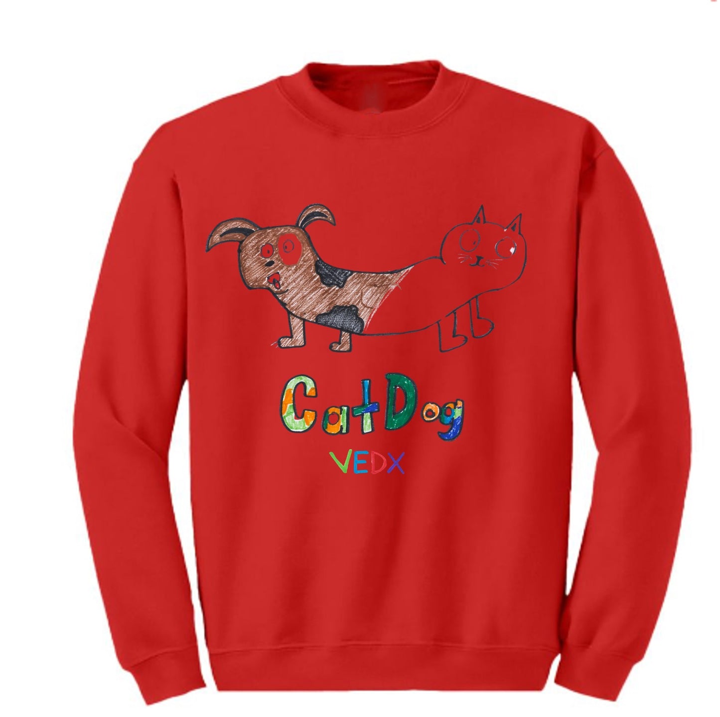 "Cat-Dog" Crew Sweatshirt (Adults)