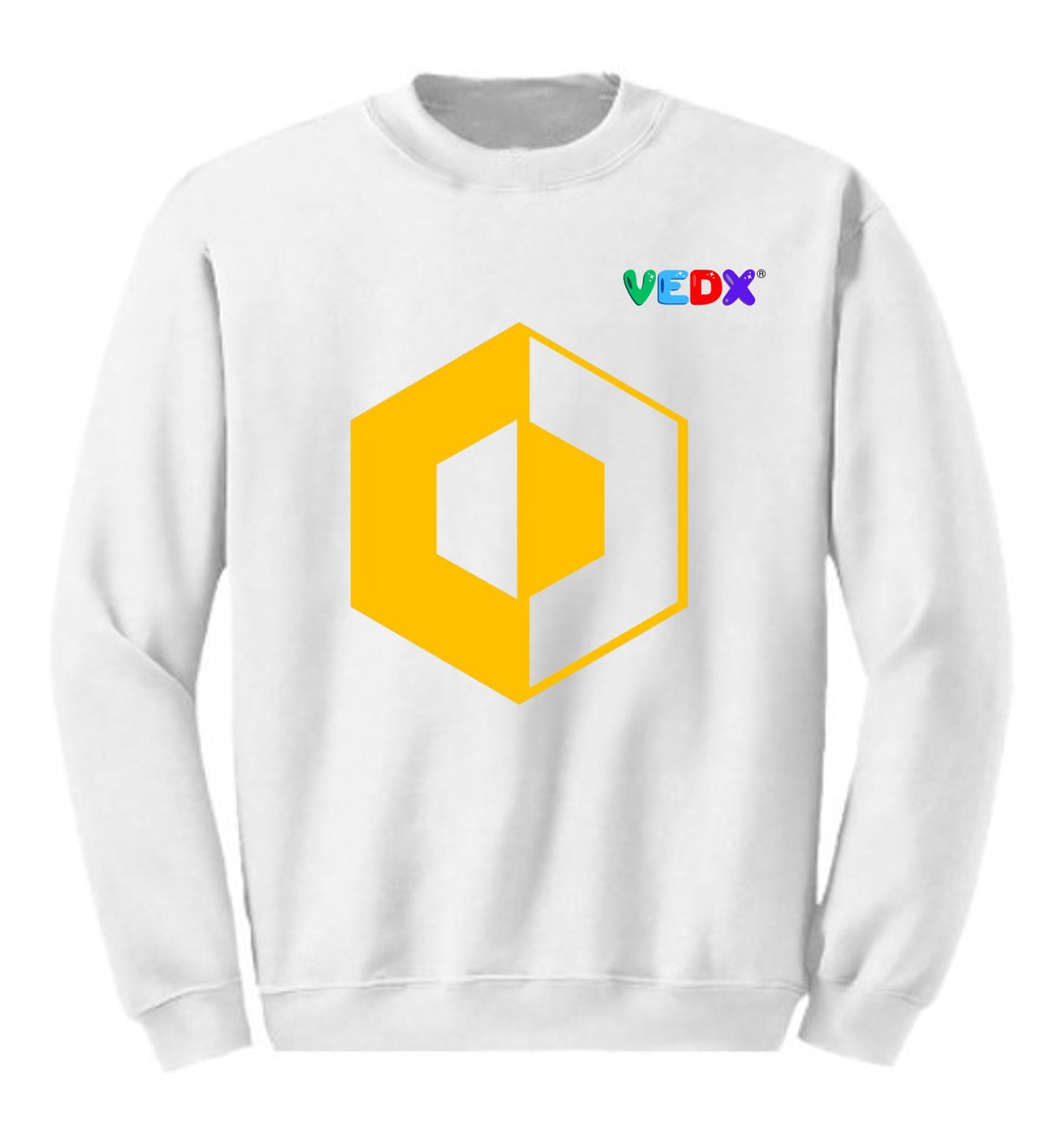 "Yellow Hexagon" Crew Sweatshirt (Adults)
