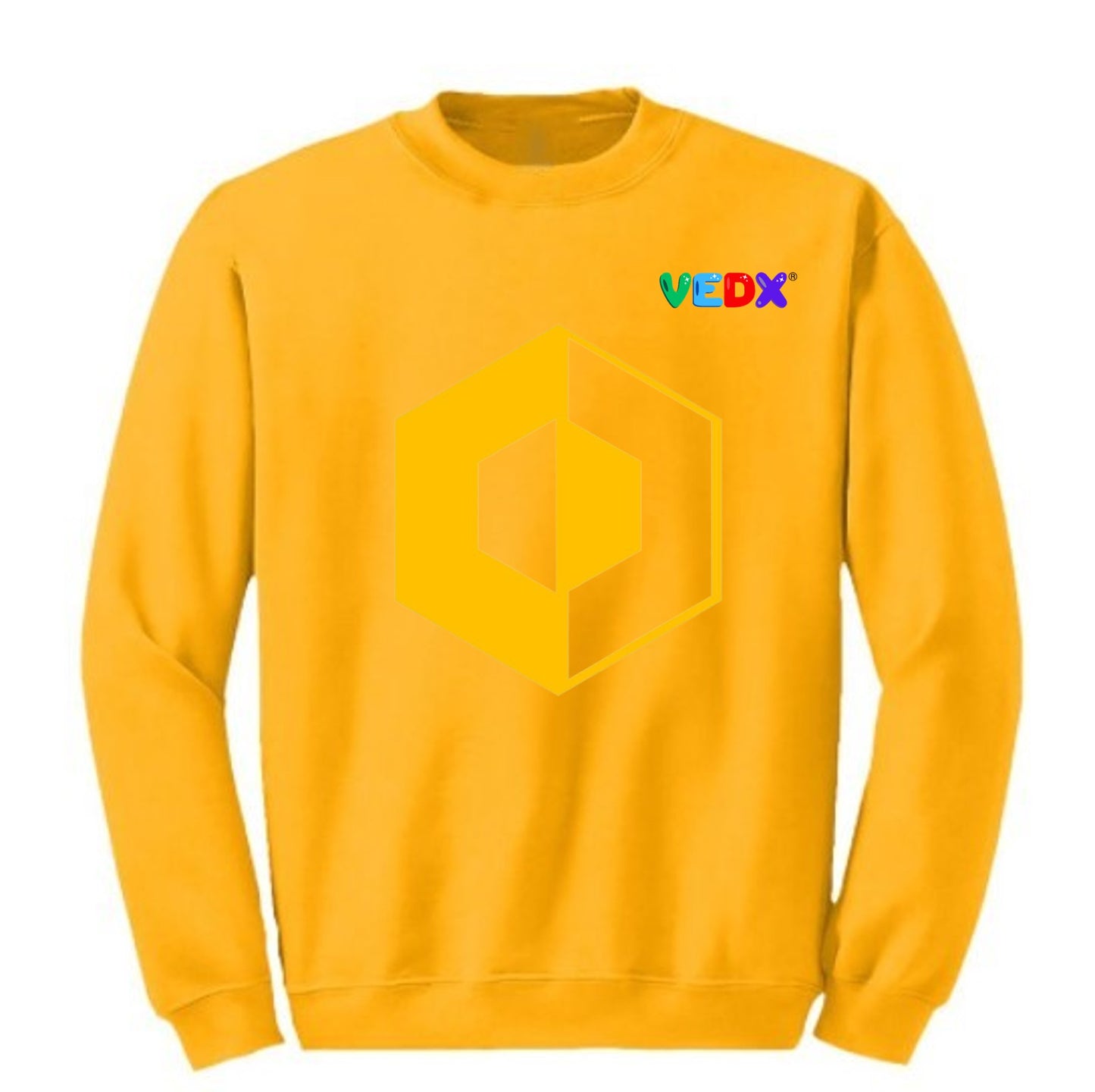 "Yellow Hexagon" Crew Sweatshirt (Adults)
