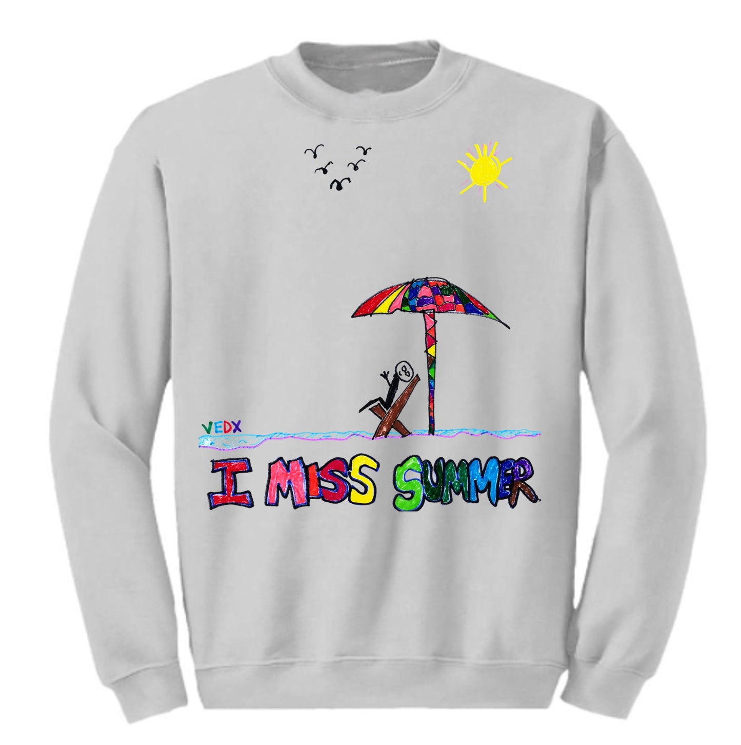 "I Miss Summer" Crew Sweatshirt (Kids/ Youth)