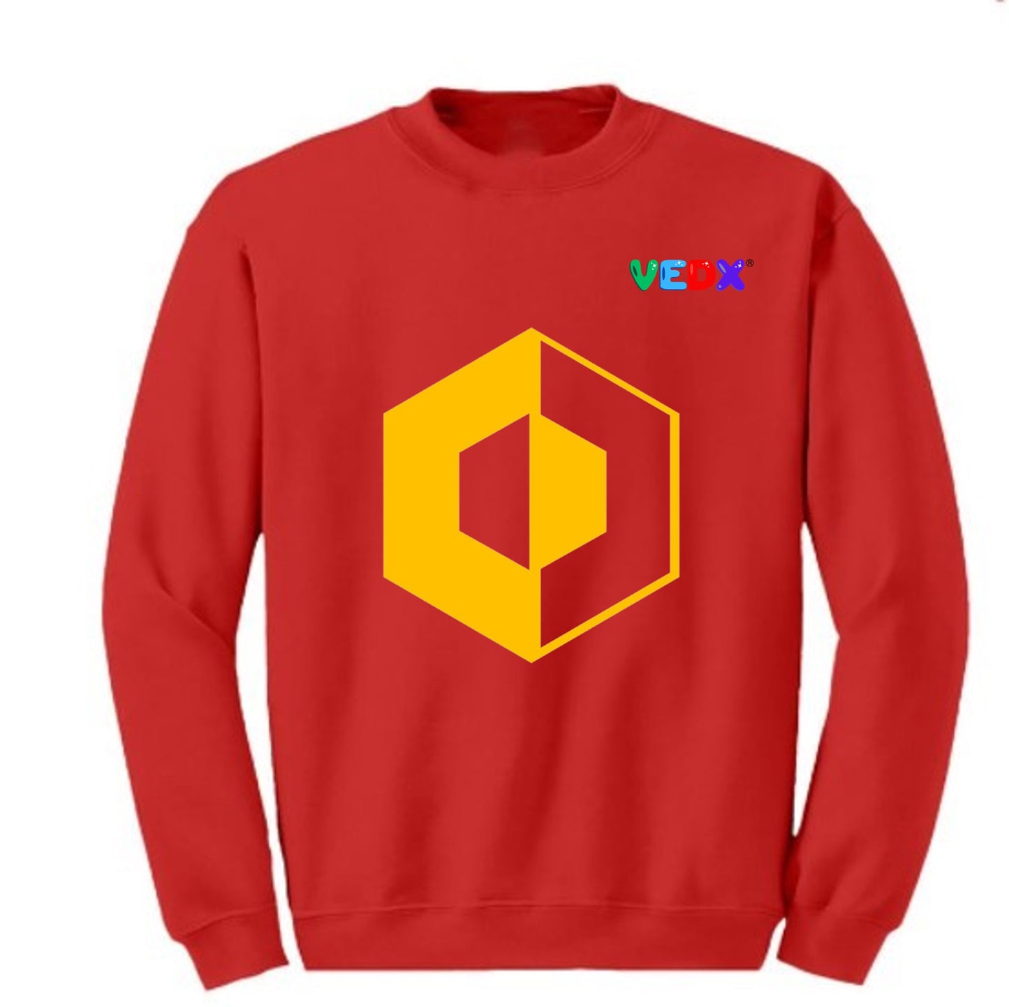 "Yellow Hexagon" Crew Sweatshirt (Adults)