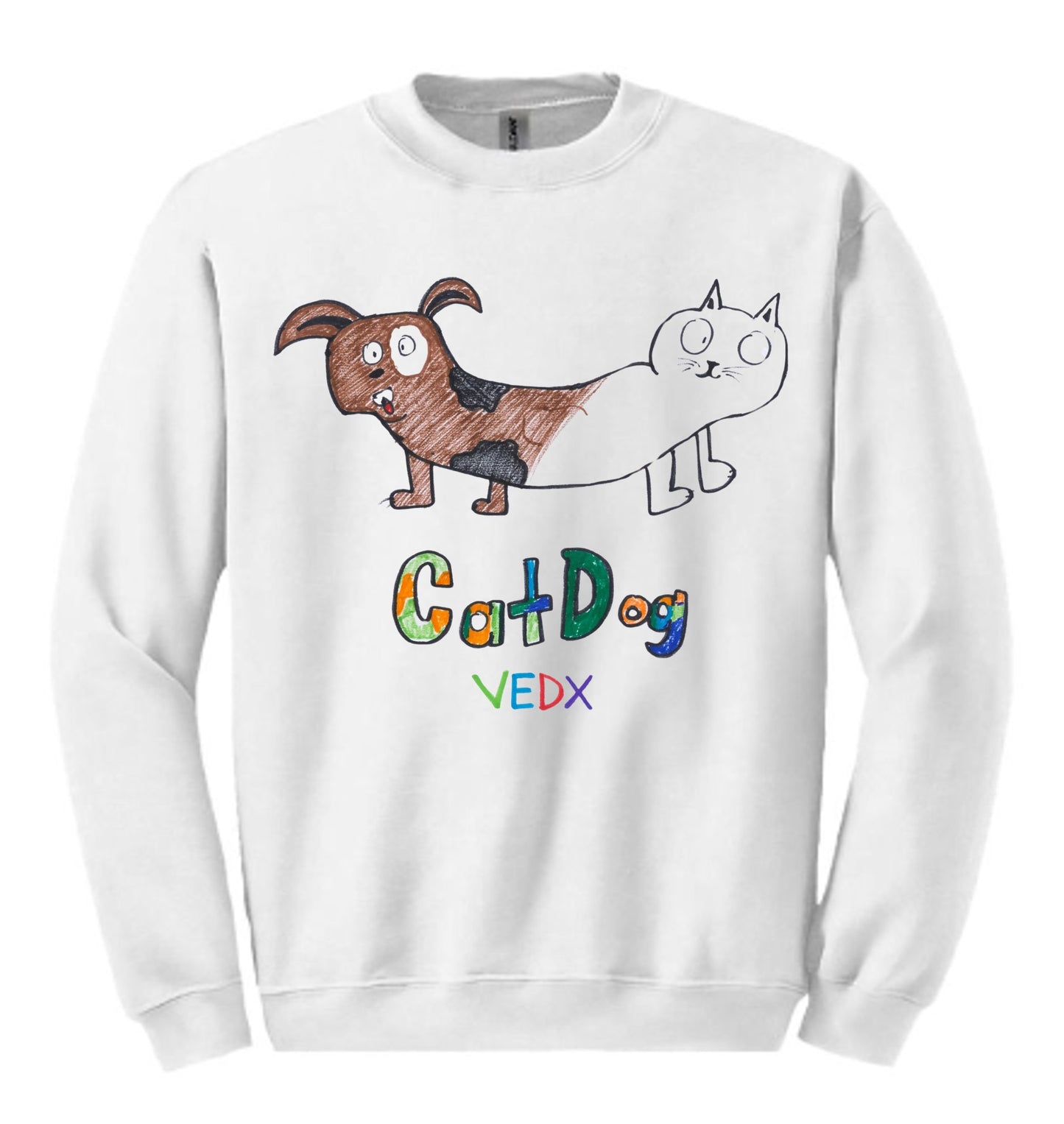 "Cat-Dog" Crew Sweatshirt (Adults)