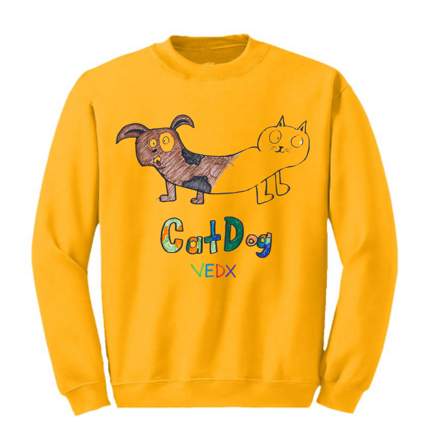 "Cat-Dog" Crew Sweatshirt (Adults)